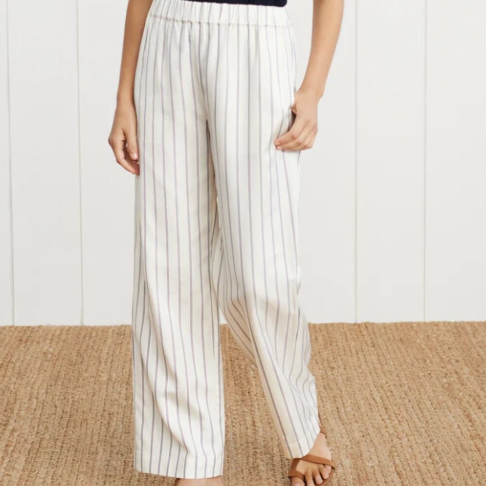 Jenni Kayne Bianca Pant Navy Stripe Size XL